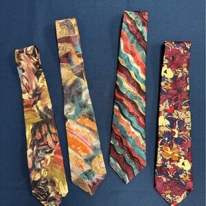 Multicolor Abstract Men's Ties Set
